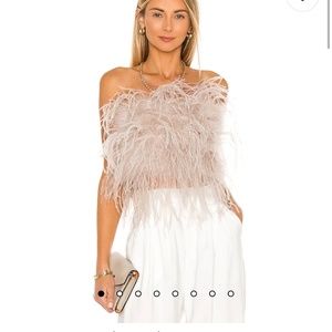 Lamarque feather bustier top